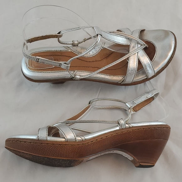 born silver sandals